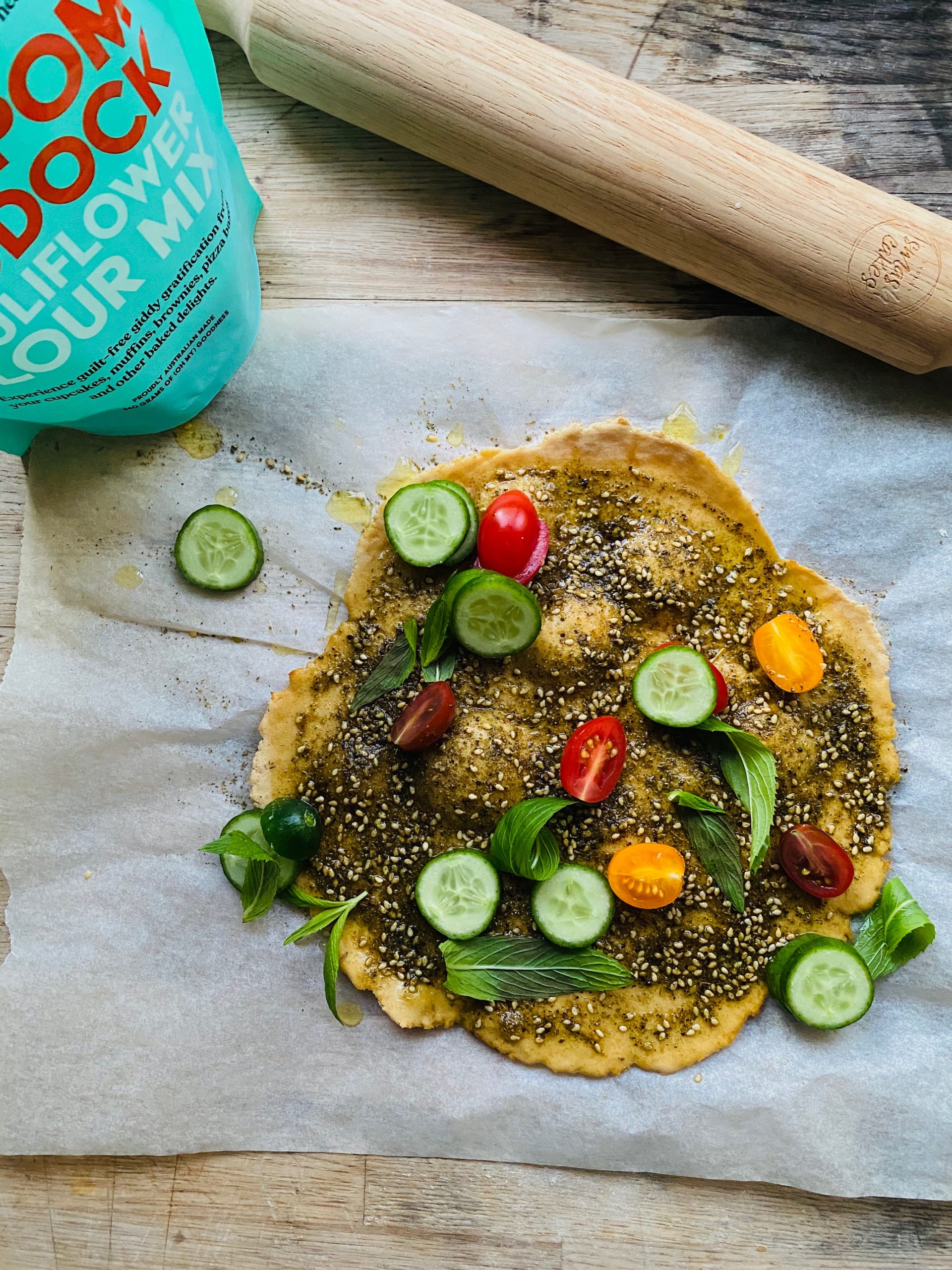 Vegetarian Zaatar Pizza (Manoushe) (Gluten-Free, Dairy ...