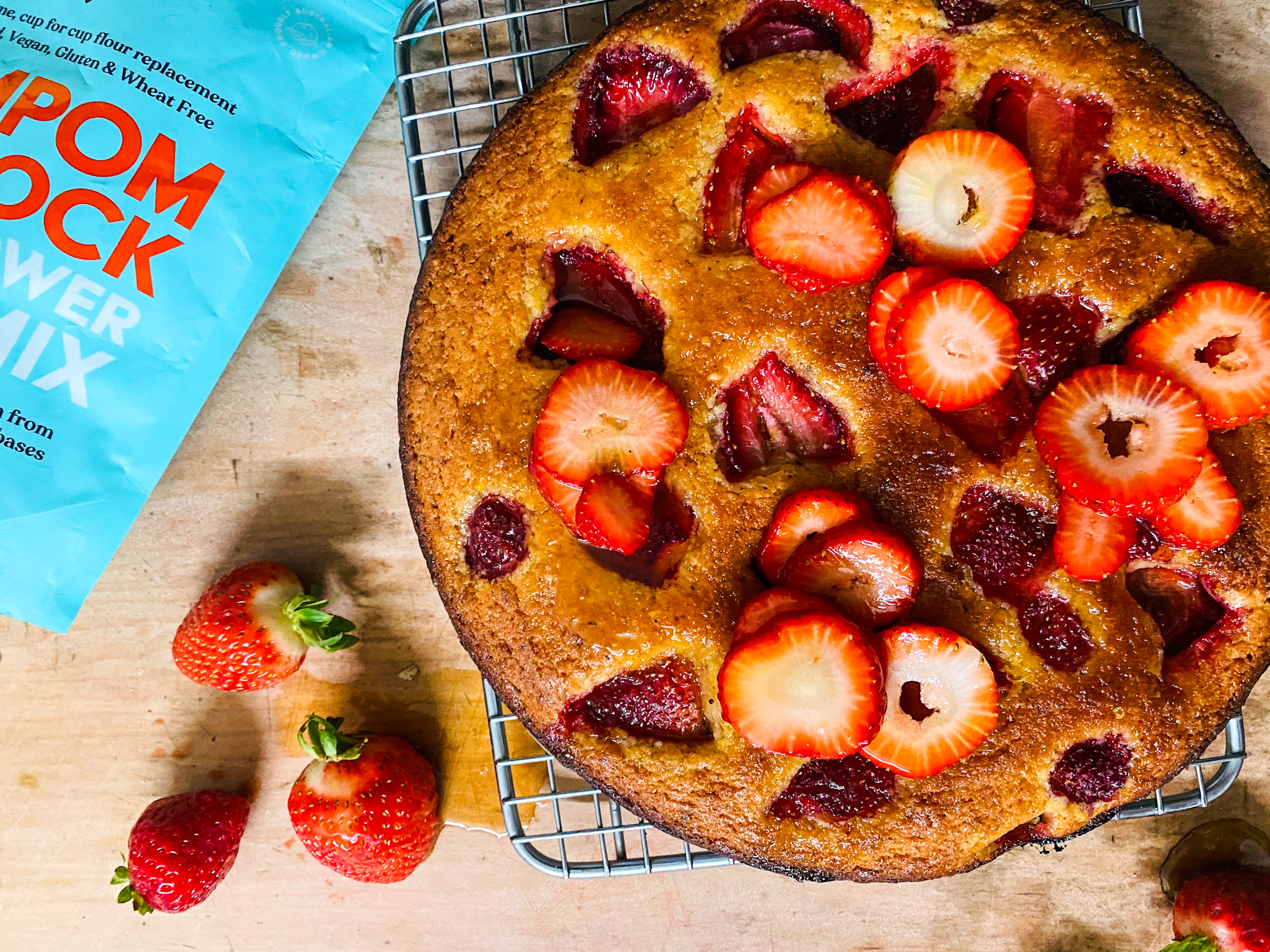 Strawberry Yoghurt Cake (GlutenFree) PomPom Paddock