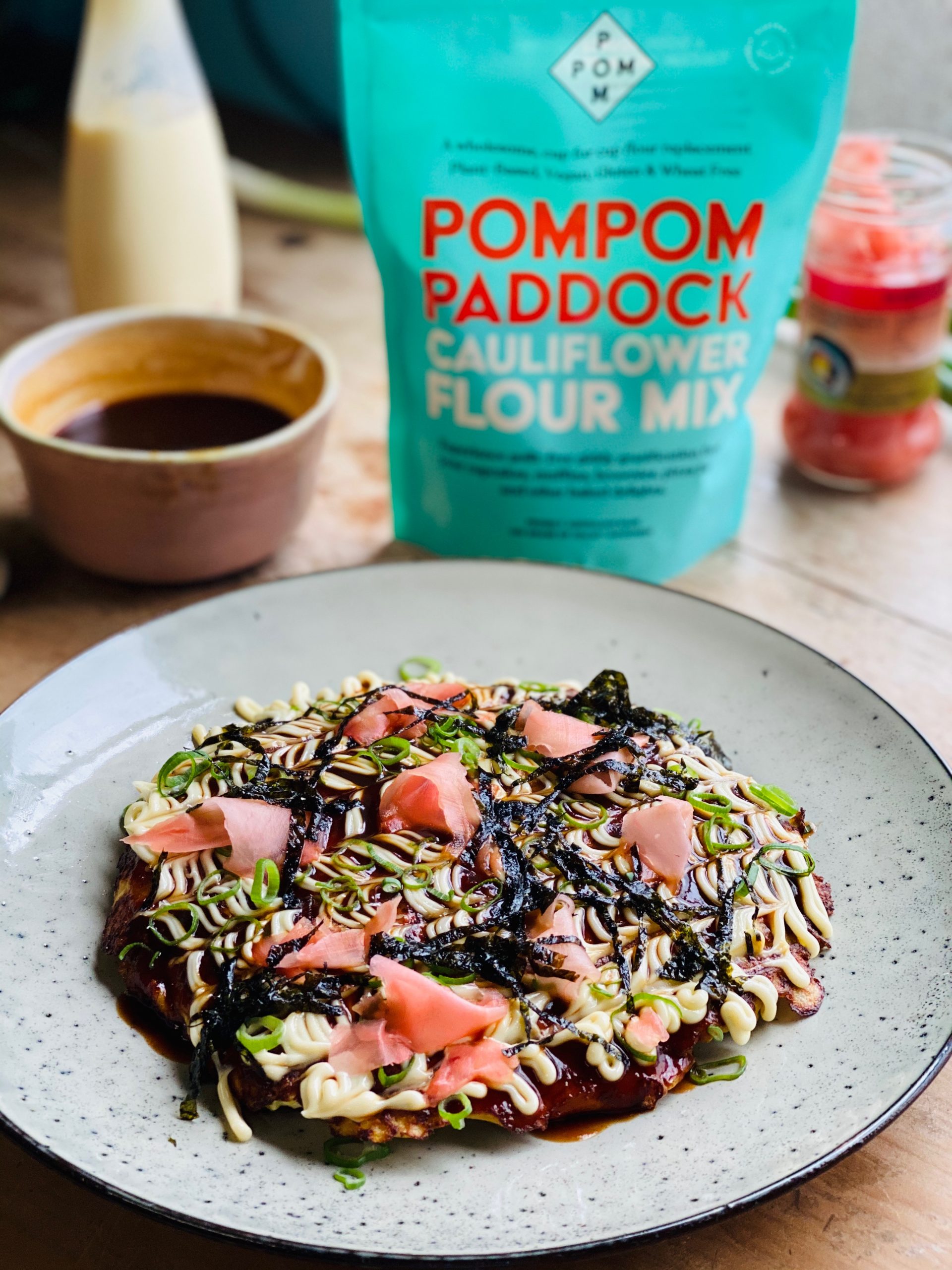 Okonomiyaki (Japanese Pancake) (GlutenFree, Dairy Free, Vegetarian