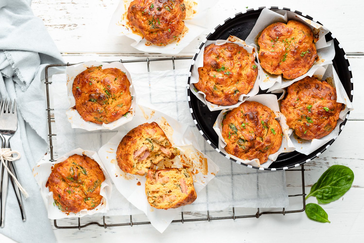 Ham and Cheddar Muffins